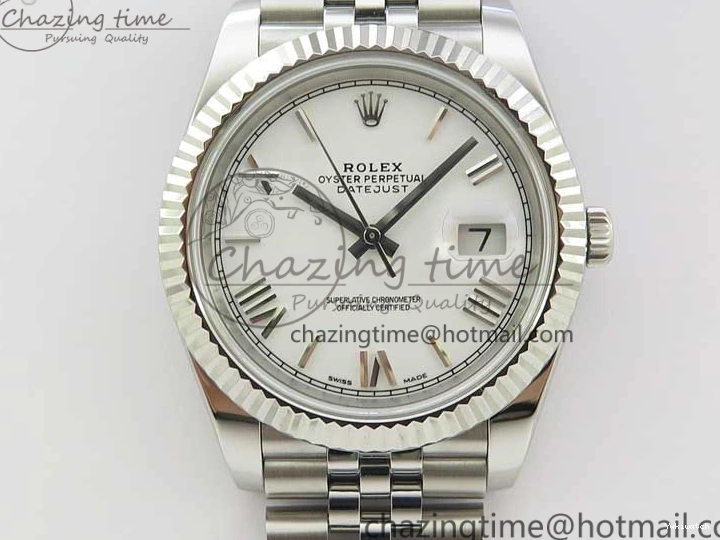 Dial SS Bracelet 126334 A3235 on Markers Best Jubilee 904L 1:1 DateJust Noob Roman Edition White 0214